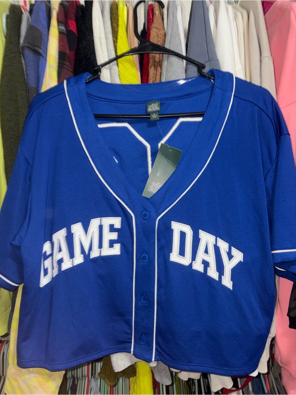wild fable Blue GAME DAY Button-Up Jersey